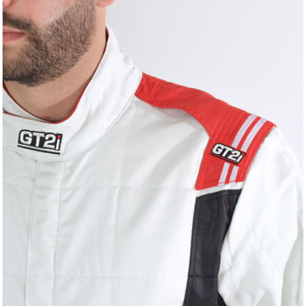 GT2I RACE 3 ΑΓΩΝΙΣΤΙΚΗ ΦΟΡΜΑ (FIA 8856-2018) ΑΣΠΡΟ/ΚΟΚΚΙΝΟ