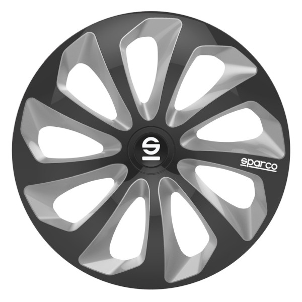 Τάσια Τροχών Sicilia 15'' μαύρο- ασημί 4τμχ Sparco