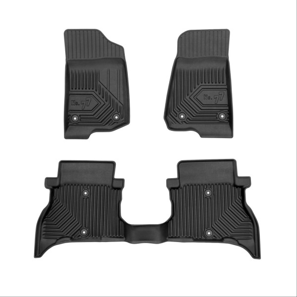 Πατάκια Αυτοκινήτου No77 Σκαφάκια για Jeep Wrangler 2021-> 3τμχ Frogum