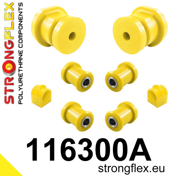 116300A: Rear suspension bush kit SPORT